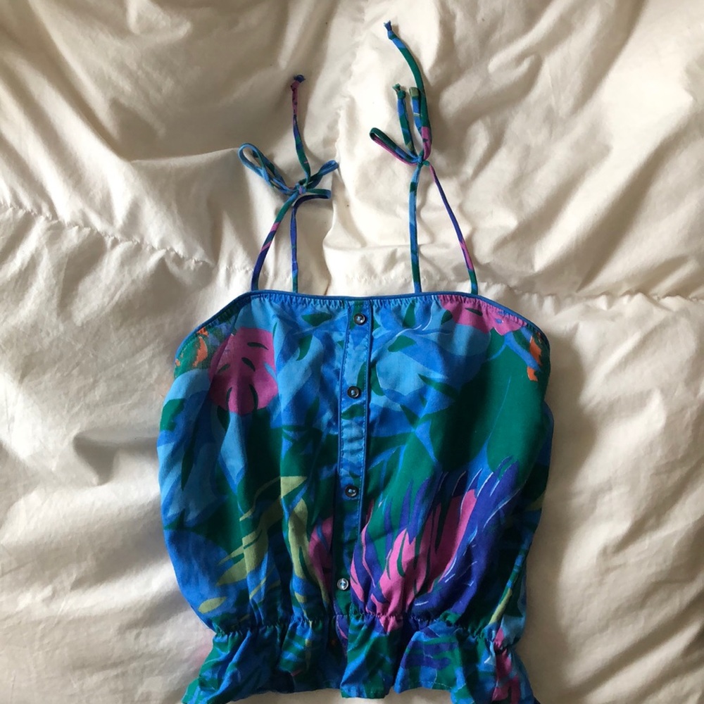 Floral tank top with cover